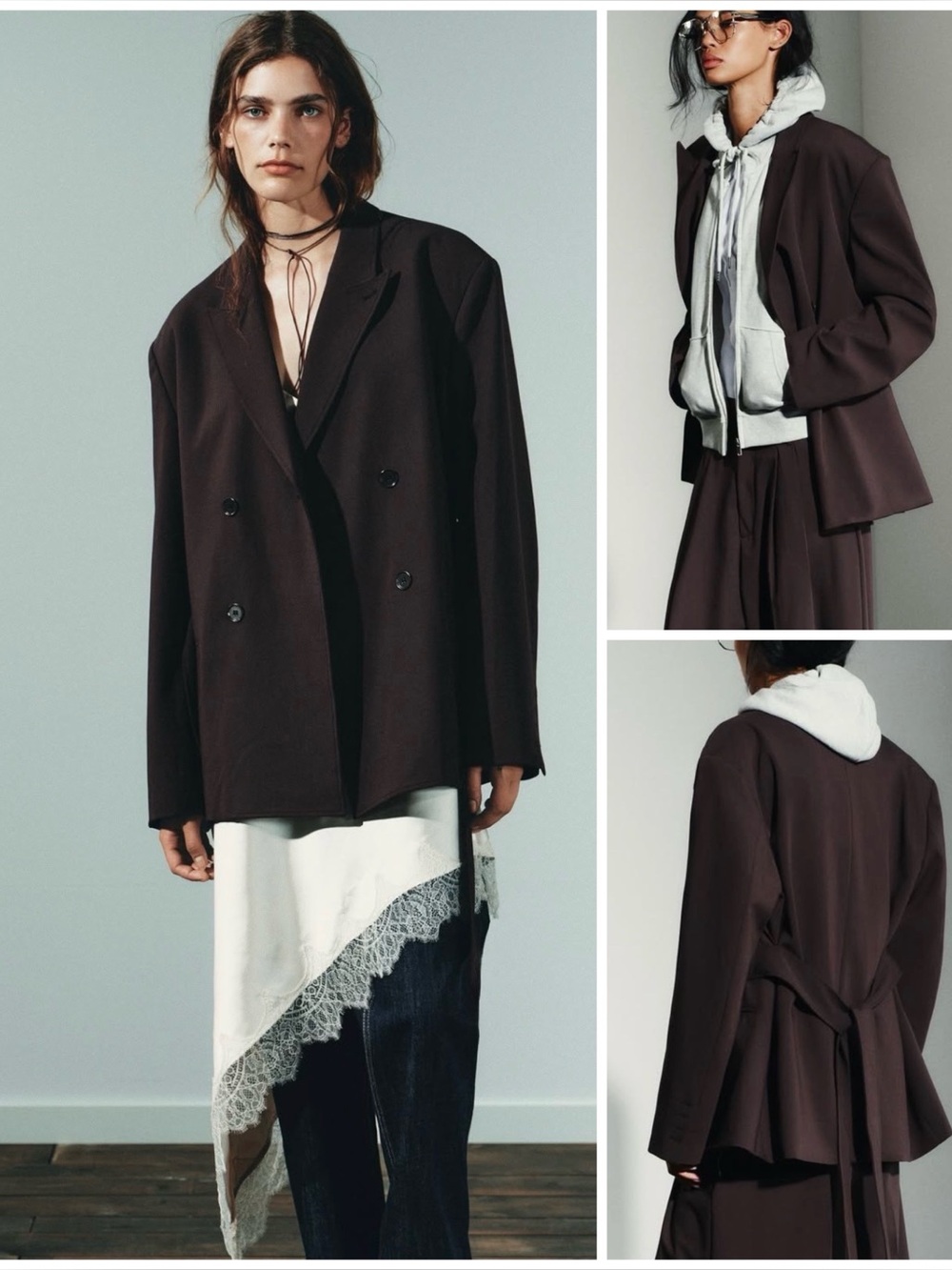 ZARA ~ Oversized Belted Blazer